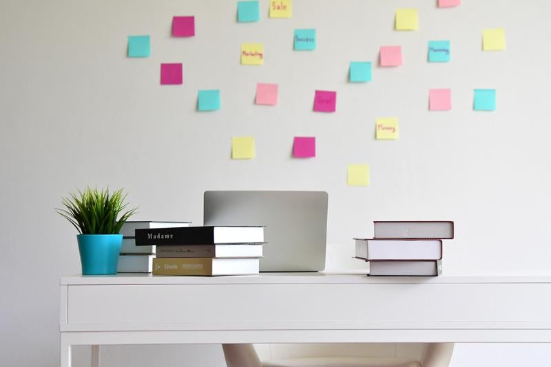 Books on a desk