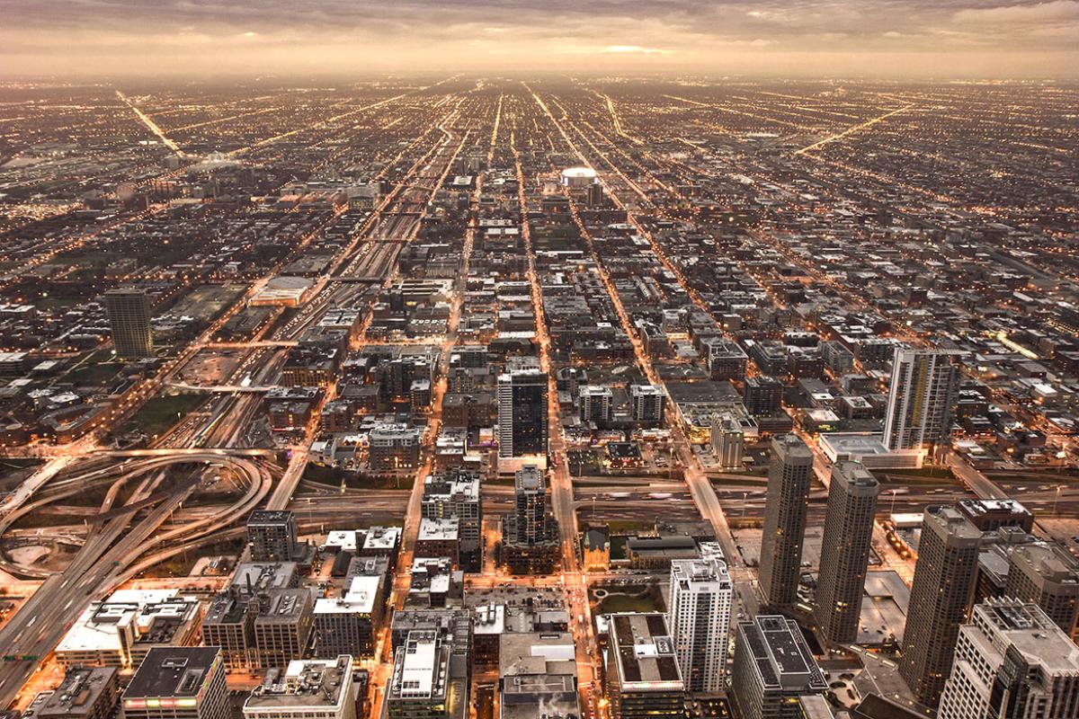 Chicago west side panorama