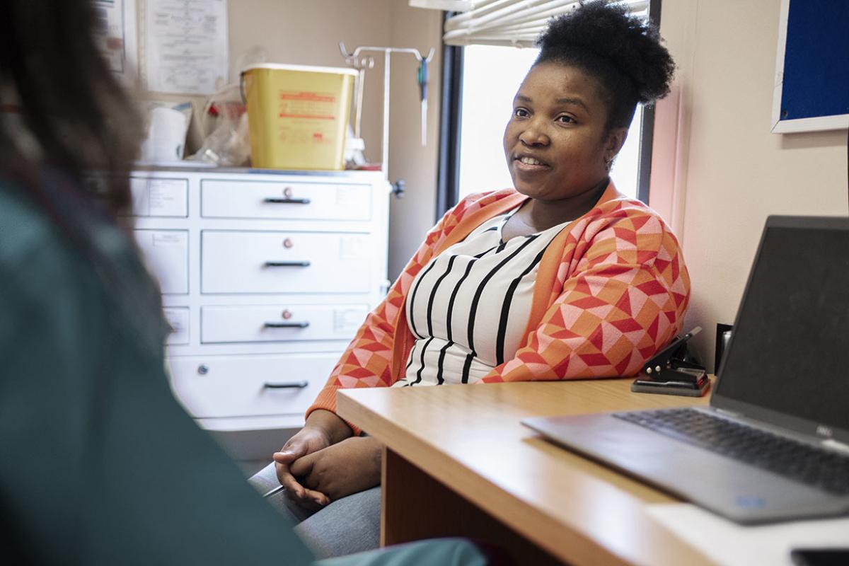 Patient talking with a doctor during an appointment