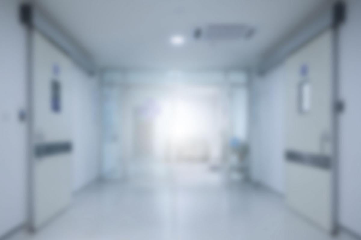Empty hospital hallway