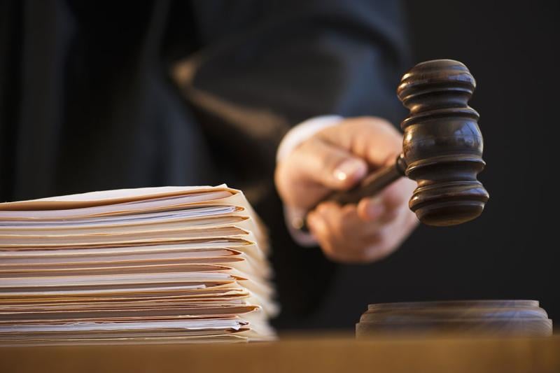 Judge holding gavel