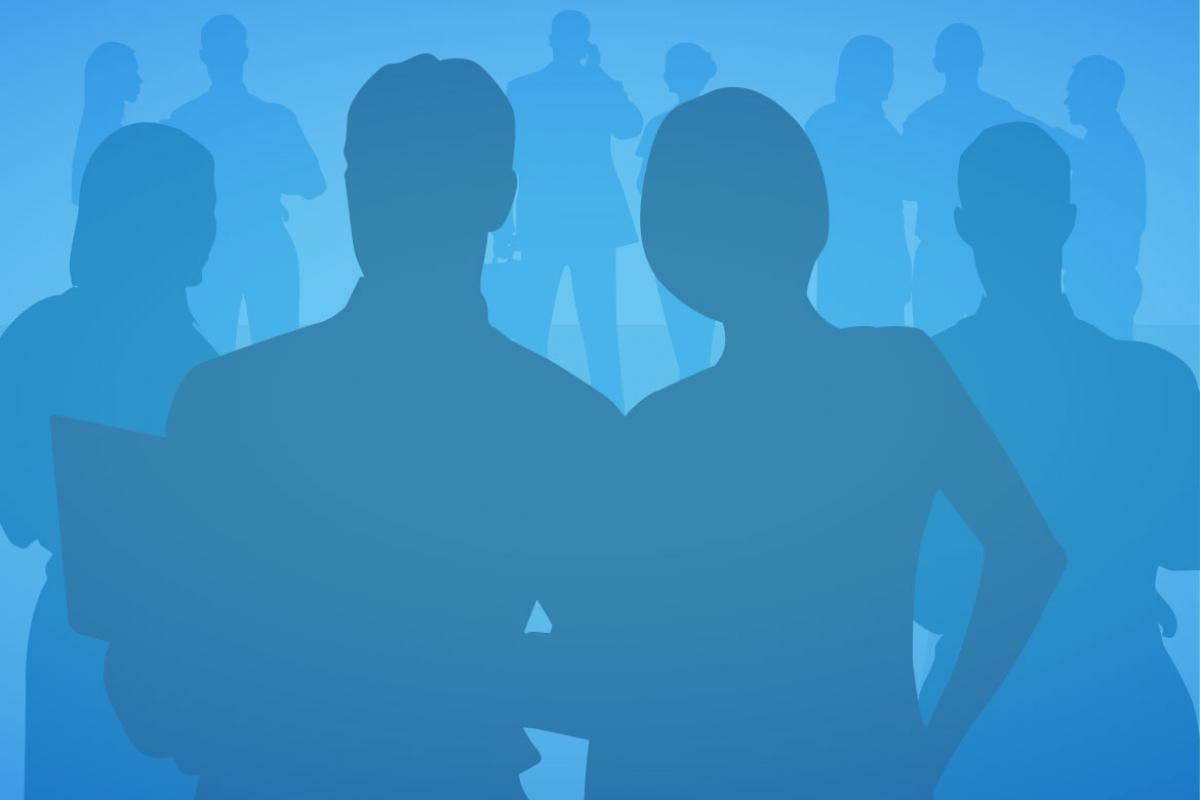 Silhouette of various individuals