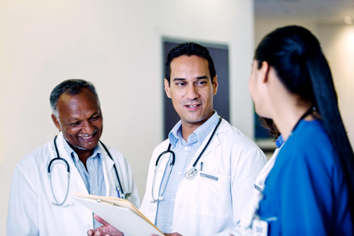 Three diverse physicians talk about their medical practice.
